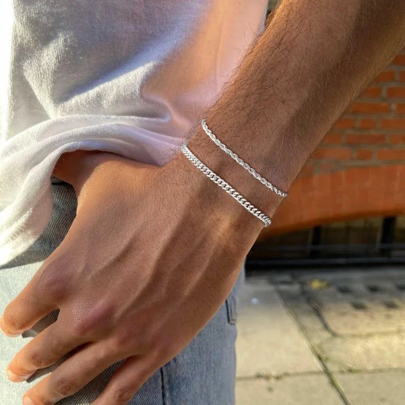 MEN'S BRACELET – CLASSIC DOUBLE CHAIN