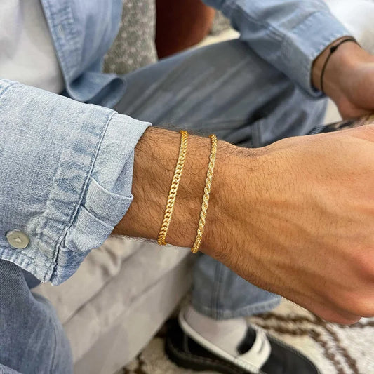 MEN'S BRACELET – CLASSIC DOUBLE CHAIN