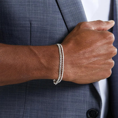 MEN'S BRACELET – CLASSIC DOUBLE CHAIN