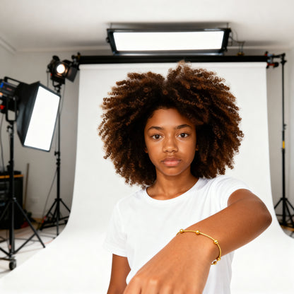 Pulseira em Aço Inoxidável com Esferas